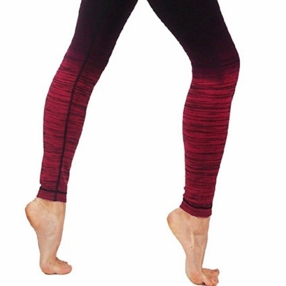 ✂️ SPRING SWEEP SALE CODEFIT Yoga Power Flex Ombré Black & Burgundy Leggings S/M - Picture 4 of 8